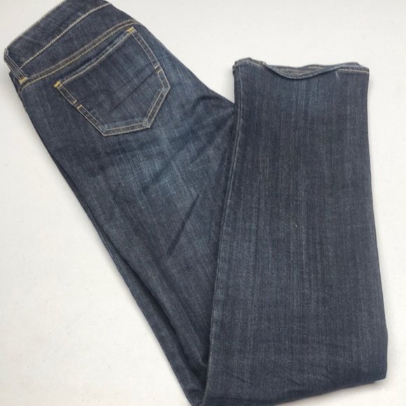 LIKE NEW VINTAGE AMERICAN EAGLE STRAIGHT LEG JEANS 4/27x33 🦅 - Picture 5 of 11